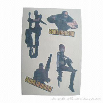 Fashionable Non-toxic Tattoo Stickers, Complies with EN71, Available in Various Designs